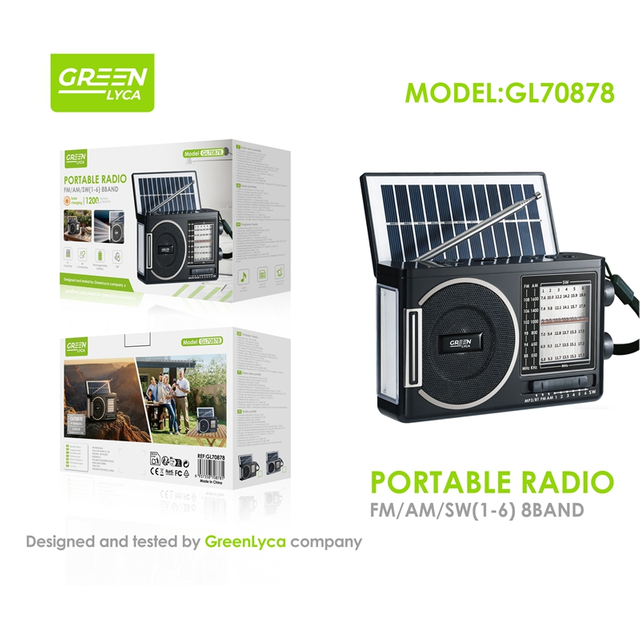 Rádio Portátil com Painel Solar