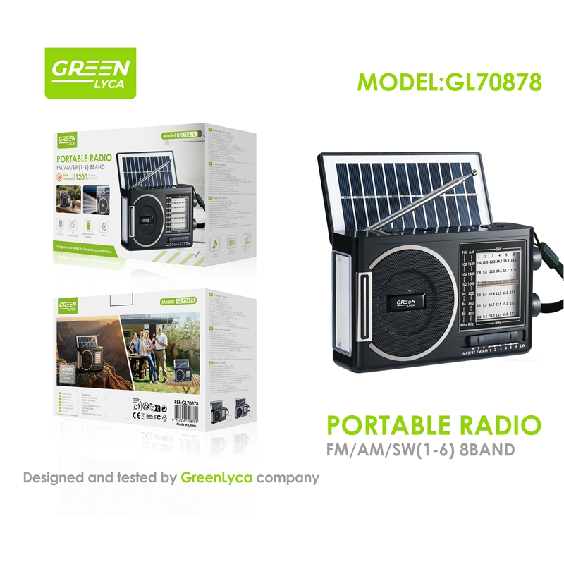 Rádio Portátil com Painel Solar